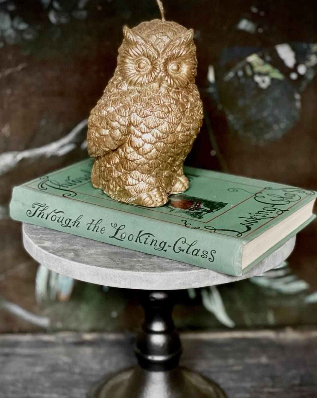 Gold Owl Candle