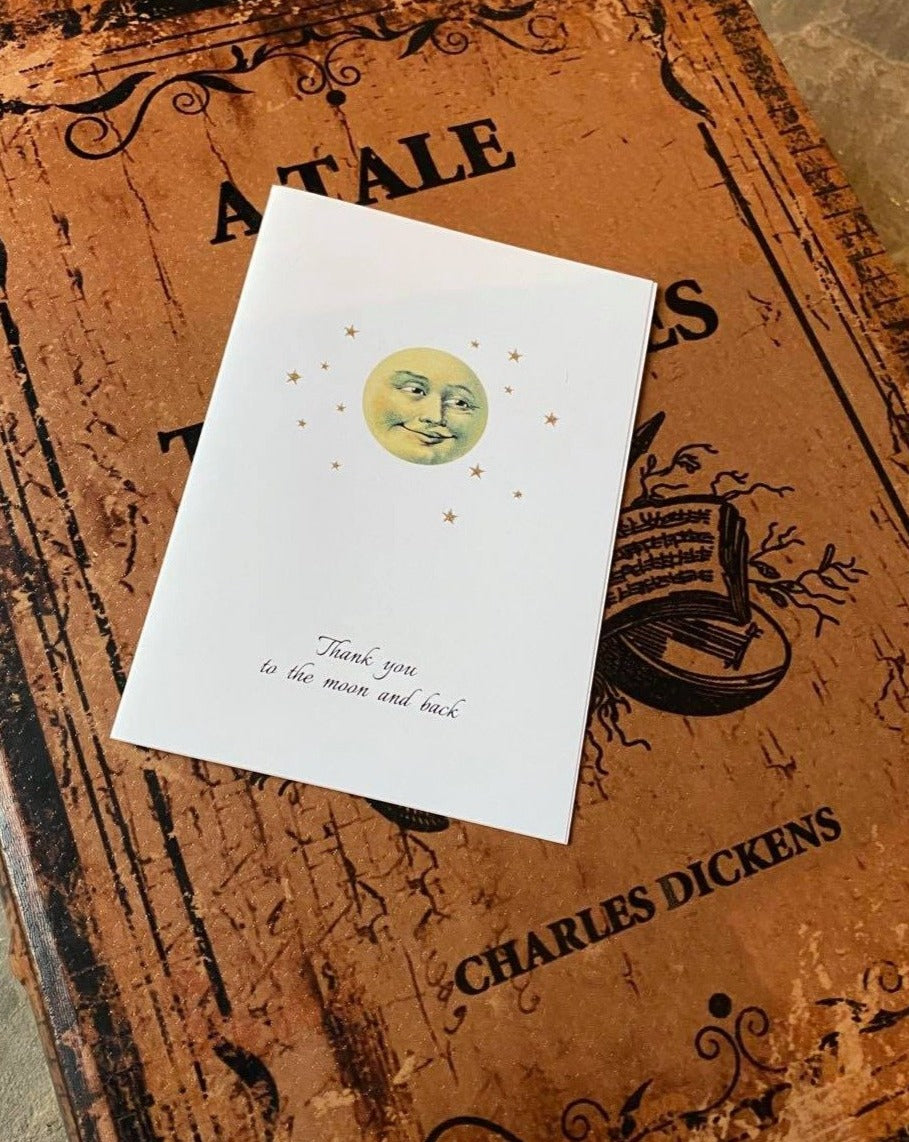 Moon And Back Greetings Card