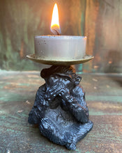 Load image into Gallery viewer, Set of See, Hear, Speak Monkey Candle Holders
