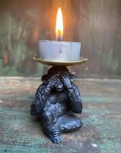 Load image into Gallery viewer, Set of See, Hear, Speak Monkey Candle Holders
