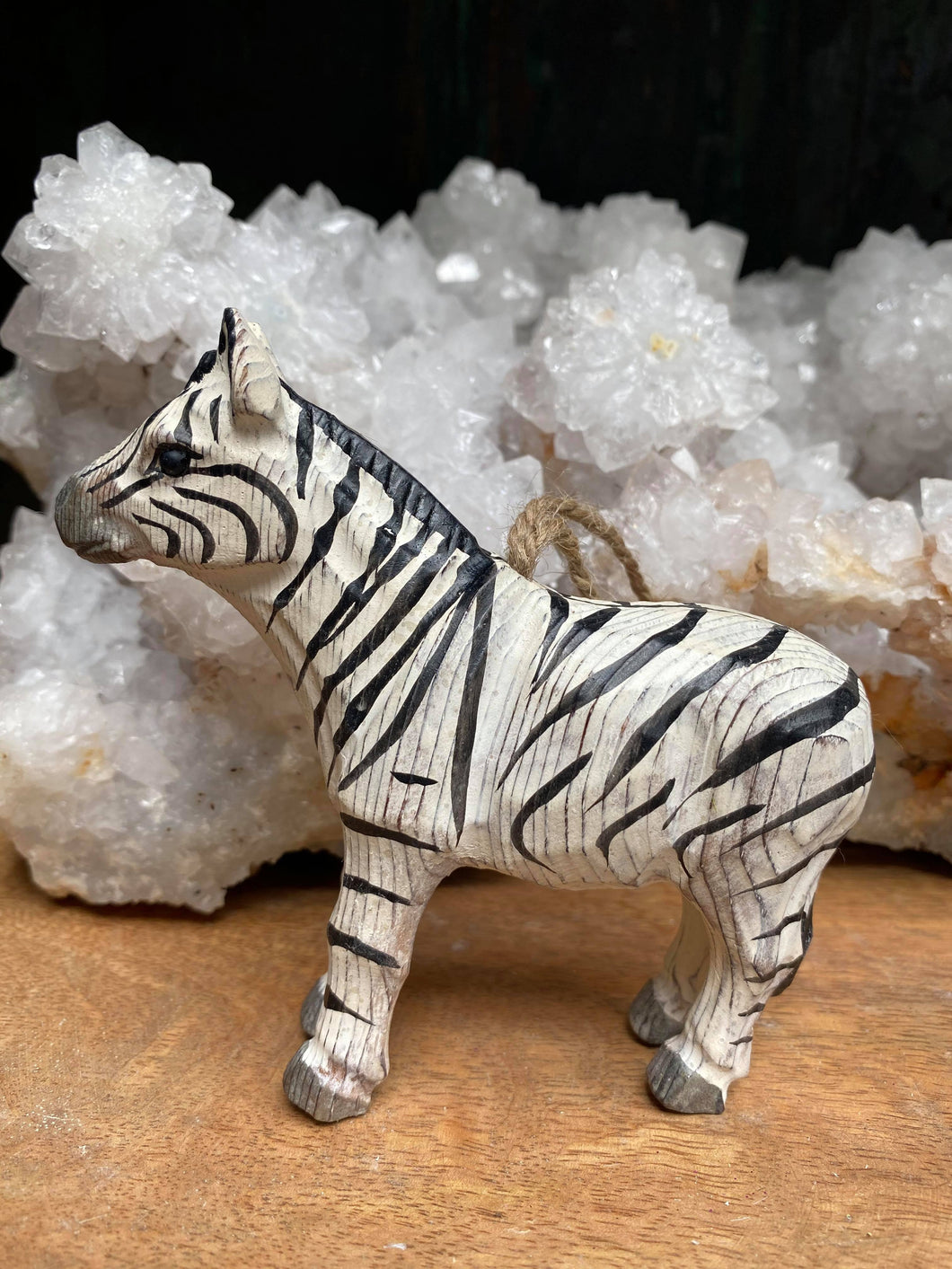 Wooden Zebra Ornament