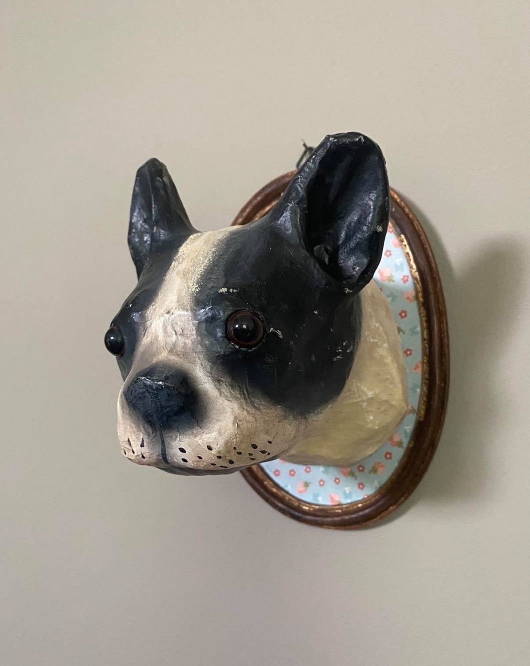 Wall Mounted Boston Terrier on Plaque