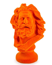 Load image into Gallery viewer, Small Bright Orange Flocked Bust Of Marseillaise
