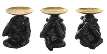 Load image into Gallery viewer, Set of See, Hear, Speak Monkey Candle Holders
