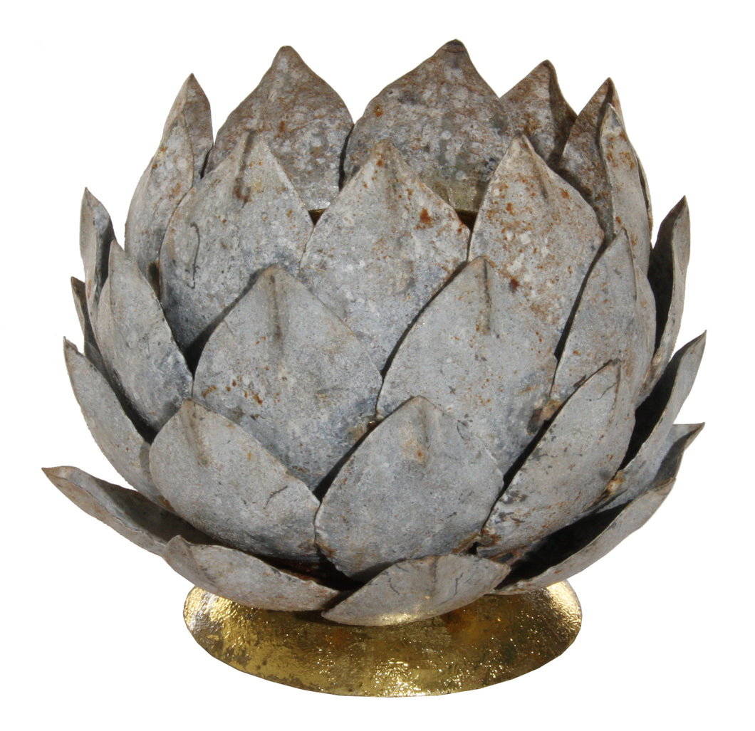 Metal Lotus Votive