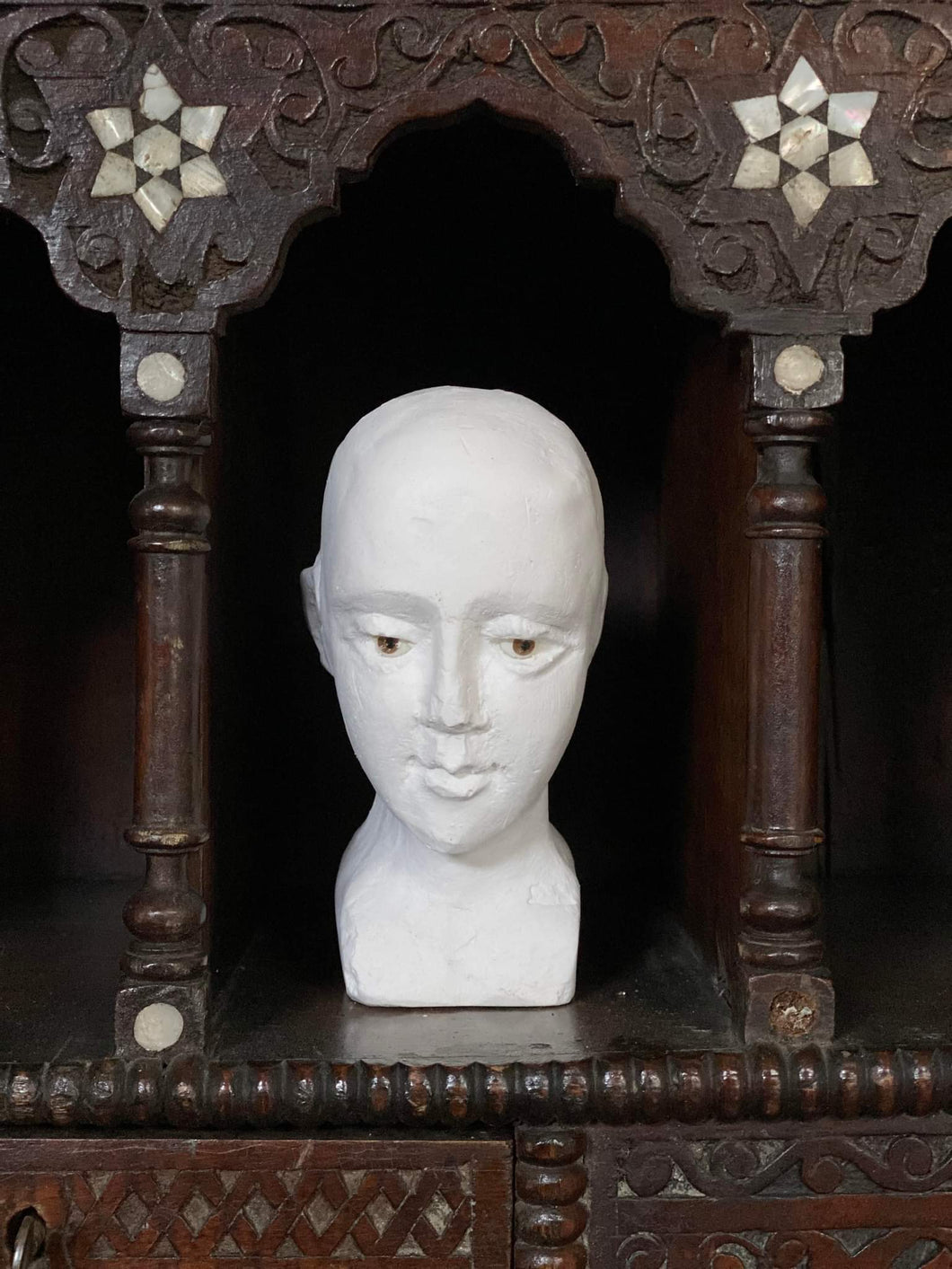 White Plaster Bust